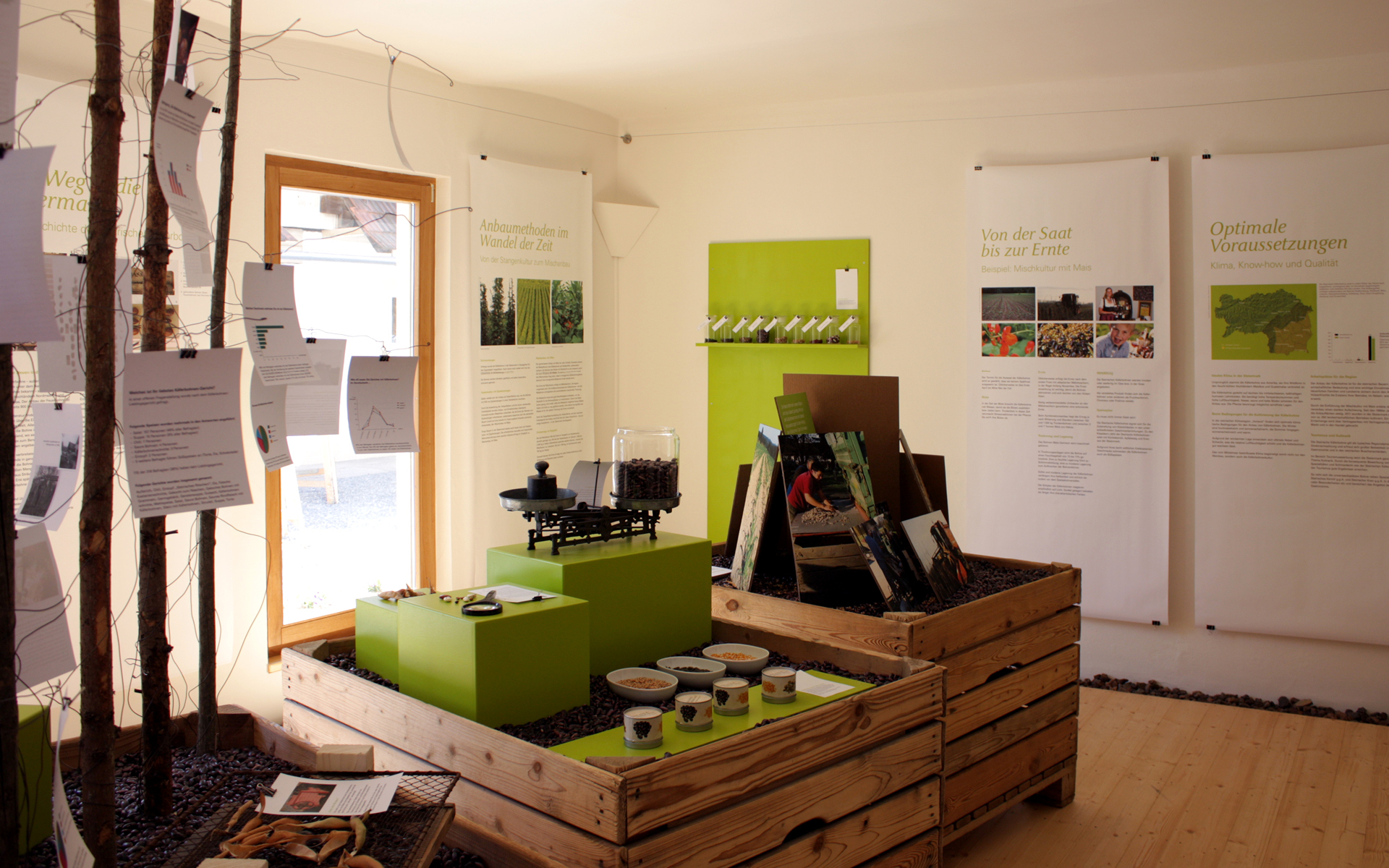 Themenausstellung für Backsteffls Käferbohnen Kabinett von der Designagentur look! design