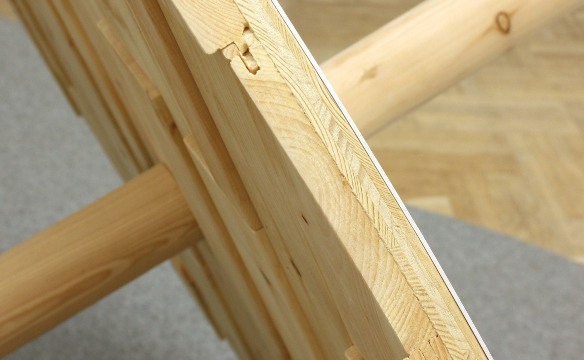 Ausstellungsgestaltung: „Living Wood | Modern Austrian Timber Architecture“ von der Designagentur look! design