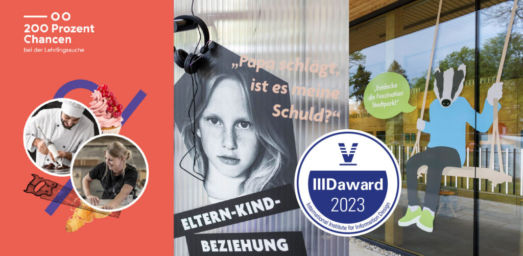 Beim IIIDaward 2023 des International Institute for Information Design wurden einige Projekte von look! design ausgezeichnet.