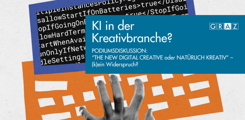 Am Podium im Lendhafen Graz stehen diesmal Reinhard Gussmagg mit einem Impuls als 