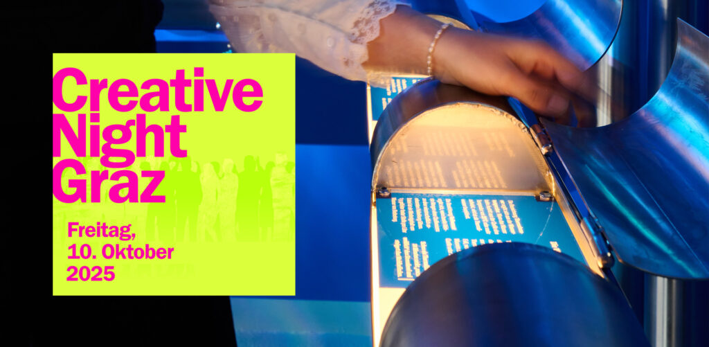 Im Rahmen der fünften Creative Graz Night laden wir in unser Büro am Grieskai 10 und geben Einblick in unser interdisziplinäres Arbeitsfeld.