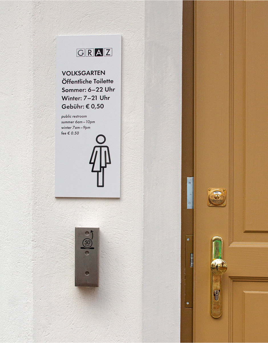 genderneutrale WC-Beschilderung von look! design