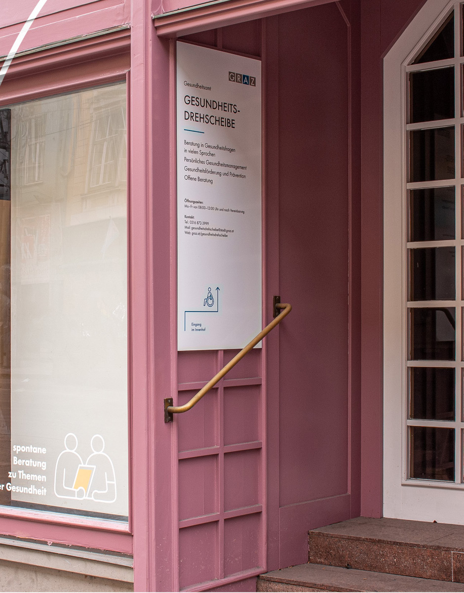 Öffnungszeiten der Gesundheitsdrehscheibe der Stadt Graz