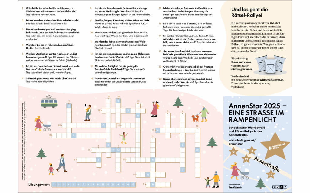 AnnenStar 25: Flyer Außenseite mit Rätsel