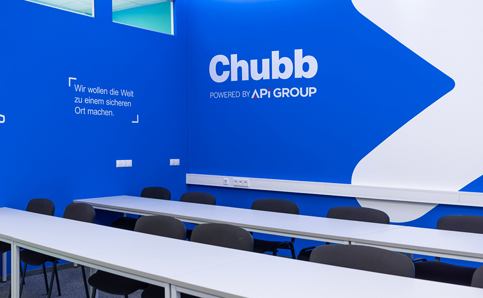 Chubb Österreich – Schulungsraum nach der Umgestaltung