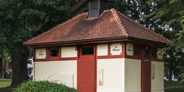 Beschilderung für das Grazer Augarten-WC