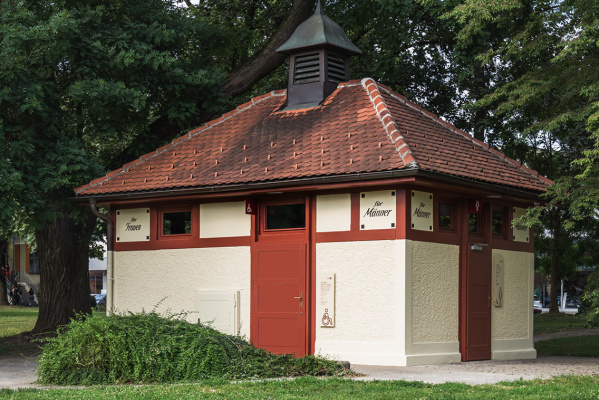 Beschilderung für das Grazer Augarten-WC